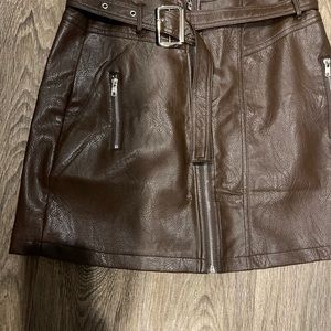 Faux Leather Skirt